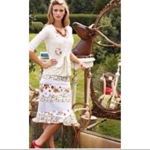 Anthropologie Odille Sassafras seersucker a line skirt